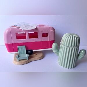 Palm Spring Pink Airstream & Cactus jar